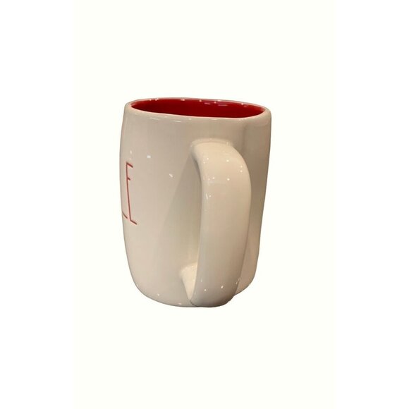 Rae Dunn JINGLE Large Ceramic Christmas Coffee Tea Cup Christmas Red Interior - Picture 4 of 7
